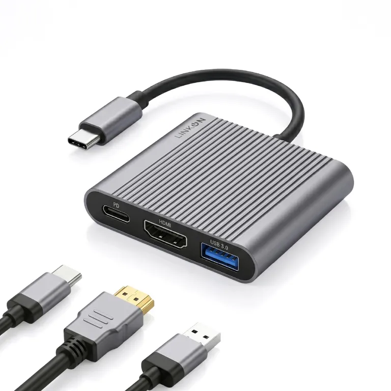 Hub Usb C Adaptador Multipuerto 3 En 1 Para Macbook Windows